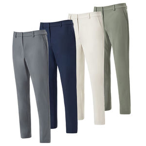 Custom <b>Cargo</b> <b>Stretch</b> Pants Men 100% Cotton Chino Manufacturer Khaki Trousers Regular Fit Straight Mid Waist Golf Pants - Product Image 2