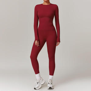 Women Thick Fleece <b>Winter</b> Deep Seamless Spandex Yoga Leggings High Waist Quick Dry Breathable Snagging Resistance Customized - Product Image 6
