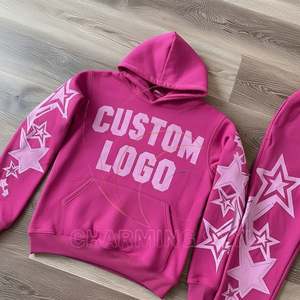OEM Custom Heavyweight Cotton Sweatpants and Hoodies Set Men Casual Blank Sweatsuit <b>Tracksuit</b> Manufacturer - Product Image 3