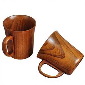 Taza de Café de Madera Maciza de Boca Ancha, Taza para Sopa, Ecológica, Duradera, a Prueba de Fugas, Diseño Clásico, Grano Natural, Taza de Té, Regalos Empresariales - Product Image 6