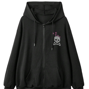 Sudadera con Capucha para Mujer, Fácil de Lavar, Duradera, con Pedrería, Transpirable, Antiarrugas, Informal, Último Diseño, Personalizable - Product Image 1