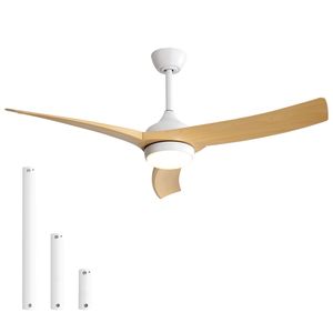 Ventilatore da Soffitto Moderno a LED da 52 Pollici con Luce LED da 18W e Telecomando, 3 Pale in ABS, Motore DC per Camere da Letto - Product Image 2