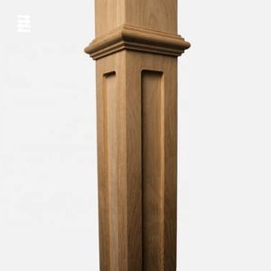 תיבת עץ newel פוסט גרם מדרגות עץ אלון אדום פוסט עמודי עץ מעקות מדרגות עץ אלון אדום פוסט למעקה מעקה - Product Image 4