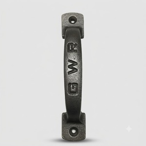 Tirador Rústico de Hierro Fundido GWR para Puerta de Granero, Puerta, Gabinete, Cajón, Herrajes para Muebles |   Tirador Decorativo Antiguo en Negro y Marrón - Product Image 3
