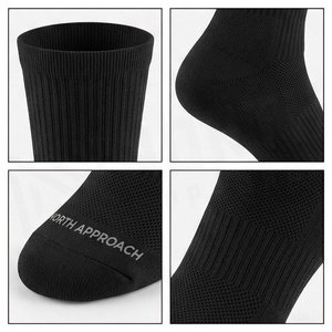 North Approach Crew <b>Socks</b> Black Breathable Running <b>Socks</b> for Adults Summer Season - Product Image 4