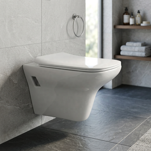 Crenza Rimless Wall Hung Toilet <b>Ceramic</b> WC <b>Pan</b> High End European Standard Bathroom Sanitary Ware Set - Product Image 2
