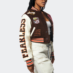 Chaquetas Varsity Cortas para Mujer al por Mayor, Transpirables, de Secado Rápido, Alta Calidad, Disponibles en Todas las Tallas, Servicio OEM de Béisbol - Product Image 6