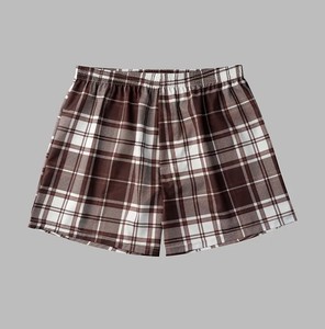 Calzoncillos Boxer Antibacterianos a Rayas para Hombre, Tejido de Tela, Cómodos, Casuales, con Patrón Marrón y Blanco, Talla Adulto - Product Image 1