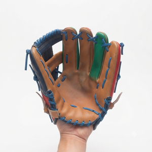 Professional Leather Baseball <b>Glove</b> Right Handed Full Finger Closed Web Adjustable Wrist Strap All Seasons Baseball <b>Gloves</b> - Product Image 5