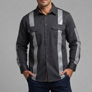 Camisetas de Trabajo de Alta Visibilidad con Mangas Largas y Logotipo Personalizado, Diseño con Bolsillo en el Pecho, Secado Rápido, Unisex, para Uso Industrial y al Aire Libre - Product Image 1