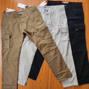 Pantalon de jogging décontracté pour homme 2022, 100 % coton respirant, taille élastique, coupe ample, 6 poches, printemps-automne, effet délavé - Product Image 1