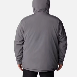 Veste polaire respirante et confortable pour homme, imperméable et coupe-vent, à capuche, col montant, logo frontal, légère, design extérieur - Product Image 2