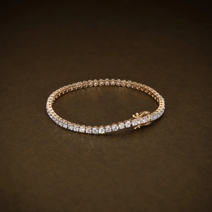 Pulsera de tenis de lujo con 12 diamantes cultivados en laboratorio para mujer, certificada por IGI, oro de 14K, elegante regalo de joyería para bodas y fiestas - Product Image 3