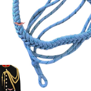Blue <b>Braided</b> German Parade Aiguillette Nylon Cord Uniform Shoulder Cord High Tenacity Uniform <b>Accessory</b> - Product Image 2