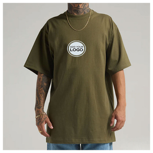T-shirt personnalisé à logo, coupe ample, léger, 160 GSM, en coton peigné, t-shirts vierges de haute qualité, coupe ample, impression personnalisée - Product Image 1