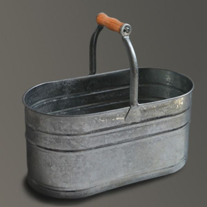 Support à couverts en métal galvanisé avec poignée en bois pour comptoir de cuisine, organisateur de couverts pour la maison - Product Image 5