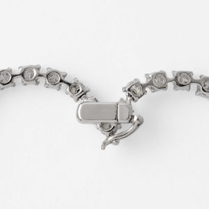 Collar de tenis de lujo de oro blanco de 14K con doble fila de diamantes cultivados en laboratorio de 18.82ct, piedras redondas, joyería fina de diseñador - Product Image 4