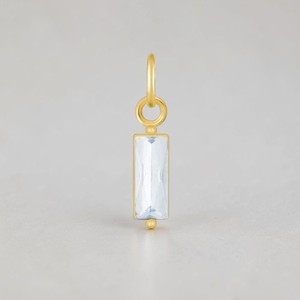 Clear Quartz Pendant Gold Plated Faceted Gemstone Charm Minimal Necklace Jewelry Women Wholesale Supply Gift For Her - Product Image 1