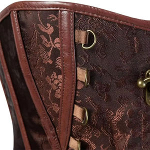 Corset en cuir véritable au design élégant marron, matériau de qualité supérieure, fabriqué en cuir, disponible en différentes tailles, corsets pour femmes, OEM - Product Image 3