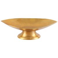 Bol de service ovale en métal personnalisable, résistant à la chaleur, écologique, doré, design moderne, idéal pour les fêtes – Vente chaude