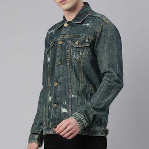 Veste en jean pour homme, prix abordable, confortable, qualité supérieure, style boutonné, 100% coton denim original. - Product Image 2