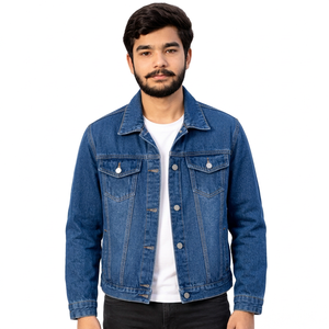 Vestes en jean personnalisées en gros, vestes en jean sur mesure pour boutiques, coupe ample vintage, livraison rapide - Product Image 1