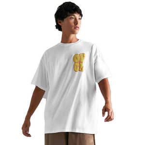 T-shirts décontractés pour hommes à col rond, coupe classique, 100 % coton, impression sérigraphique, épaules tombantes, avec logo personnalisé - Product Image 1