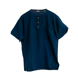 Kurta bleu foncé 100% coton - Product Image 2