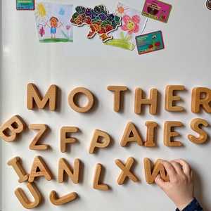 Wooden Alphabet Letters Set of 50 laser cut wooden mdf Handmade <b>Craft</b> For Kids Learning And Decoration wood <b>crafted</b> - Product Image 1