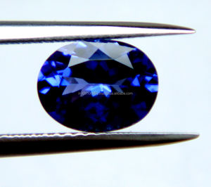 Accessoires de bijoux à bricoler soi-même Tanzanite forme ovale naturel bleu foncé pierre précieuse semi-précieuse ovale tanzanite à vendre - Product Image 1
