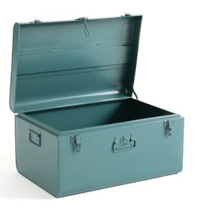 Large Capacity Metal Trunk Storage Chest With Sturdy Handles For Household And Commercial Organization - Product Image 1