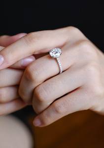 High Quality 1CT Oval Cut Moissanite Signet <b>Ring</b> 925 Sterling Silver For Engagement Wedding Anniversary Promise Gift Jewelry - Product Image 5