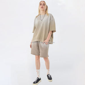 Factory Streetwear 230gsm de gran tamaño en blanco Vintage camiseta hombres personalizado 100% algodón lavado ácido camisetas - Product Image 5