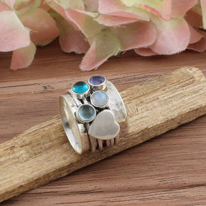 Anillo de Plata de Ley 925 con Engaste de Bisel en Forma de Corazón Romántico al por Mayor, Anillo de Compromiso Clásico, Anillos de Promesa para Mujer, Aniversario de Bodas - Product Image 4