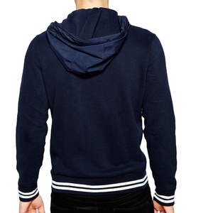 เสื้อฮู้ดแบบสวมหัวเสื้อเบสบอลทีมตัวแทนแจ็คเก็ตผ้าฝ้าย100% มีกระดุมปิดทำจากผ้าคอตตอนแต่งขอบด้านหน้าโลโก้สีทึบแจ็คเก็ตมีฮู้ด - Product Image 3