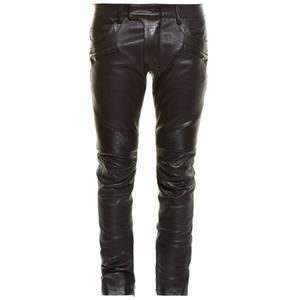 Pantalon décontracté pour homme en cuir véritable à 100 %, coupe droite, léger, respirant, écologique, au meilleur prix pour la vente en ligne - Product Image 3