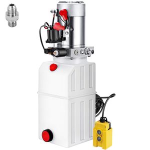 Nuova Unità di Potenza Idraulica da 6 Quarti # 12V CC # # Azione singola # # Serbatoio in Metallo # # Pompa Idraulica # # Rimorchio Ribaltabile # # Potenza Idraulica - Product Image 1