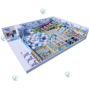 Équipement de terrain de jeu intérieur commercial direct usine, aire de jeux multi-niveaux avec toboggan, piscine à balles, centre de jeux pour enfants - Product Image 3