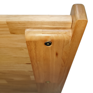 Lit Queen en bois d'hévéa moderne et durable avec tête de lit plate-forme en bois, cadre de lit fournisseur du Vietnam OEM/OEM - Product Image 6