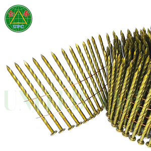 ตะปูเหล็กอุตสาหกรรมยี่ห้อ United Nail ขนาด 2.87x70 มม. แบบม้วน  หน้าเรียบ ชุบสังกะสีเหลืองโครเมต หัวลายตาราง/หัวแบน สำหรับพาเลท - Product Image 5