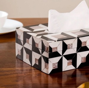 Elegant Handmade Resin Tissue Cover Decorative Tissue Holder for Bathroom <b>Vanity</b> and Dining <b>Table</b> Setup - Product Image 3