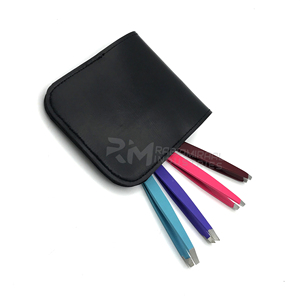 Pinzas para Cejas de Punta Inclinada de Diseño Personalizado RMI, Estilo Clásico, Acero Inoxidable con Recubrimiento de Color, Duraderas y Ligeras - Product Image 3