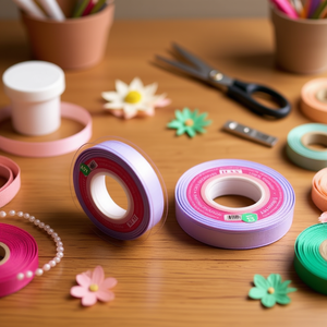 Il nastro Grosgrain 15Y 1,5 cm viola chiaro per lavori artigianali - Product Image 3