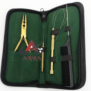 Kit d'extension capillaire Plasma Gold Fusion avec pince à 2 trous, peigne à boucle, outils de type Hock, marque privée, acier inoxydable ARMA INTERNATIONAL - Product Image 6