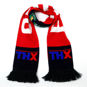 Unisex Double Layer Knit Scarf <b>Fan</b> Pattern Stadium Event Supporter Scarf Warm Sports Fanwear Accessory - Product Image 4