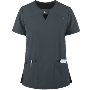 Blouse d'hôpital personnalisée de luxe OEM avec plusieurs poches en tissu polyester unisexe - Product Image 4