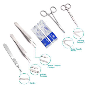 Suture Practice Kit Medical Student Training Set Surgical Stitching Practice Tool Kit with Skin Pad and Instruments - Product Image 3