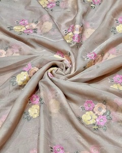 Tela de bordado ecológica para mujer, material bordado de diseñador para confección de vestidos disponible a un precio asequible. - Product Image 4