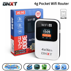 Routeur SIM 4G Wi-Fi DNXT avec Date et Heure, Routeur Wi-Fi Portable LTE 4G 3000 mAh 2,4 GHz, Wi-Fi de Poche pour Utilisation en Voyage sur Tout Réseau - Product Image 1