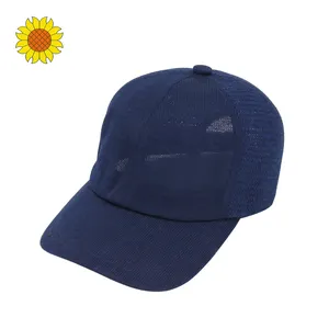 Gorro de poliéster tejido a máquina para hombre y mujer, visera, informal, para playa, 6 paneles